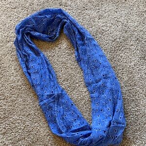 American Eagle Outfitters Blue Eyelet Scarf